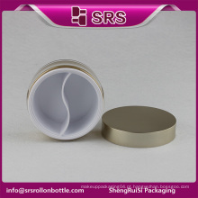 SRS amostra grátis plástico recipiente de cosméticos, ouro 120ml recipiente de cosméticos para máscara de olho de ouro